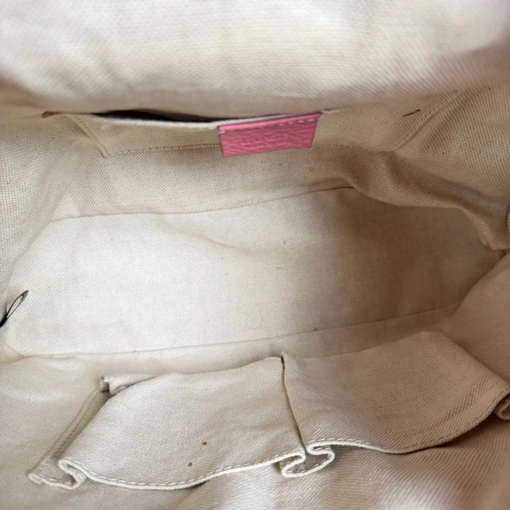 Gucci Pink Leather Bamboo Tassel Backpack | Authentic | Made in Italy - Picture 15 of 17